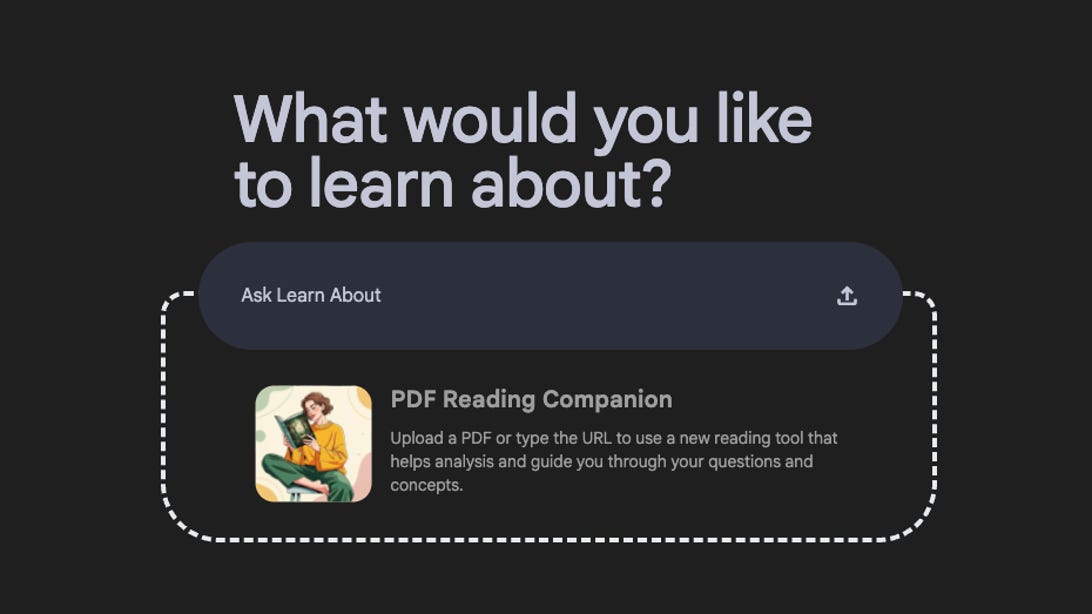 Google's Learn About AI Experiment مانند یک نوت بوک باریک LM است