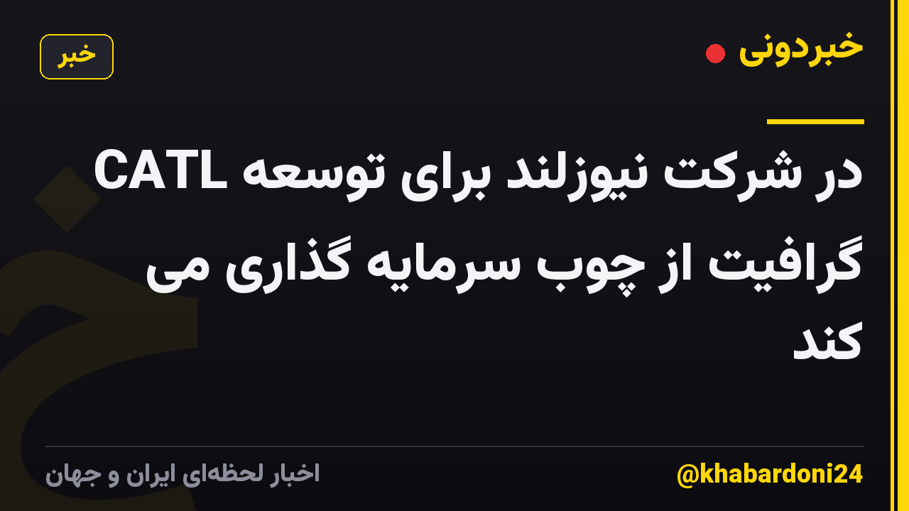 CATL در شرکت نیوزلند برای توسعه گرافیت از چوب سرمایه گذاری می کند