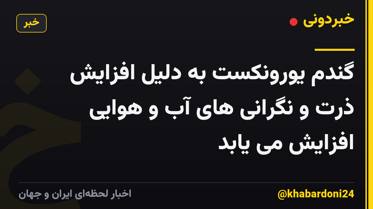 گندم یورونکست به دلیل افزایش ذرت و نگرانی های آب و هوایی افزایش می یابد