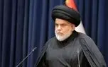 مقتدی صدر در بین عزاداران رهبر انقلاب در نجف اشرف