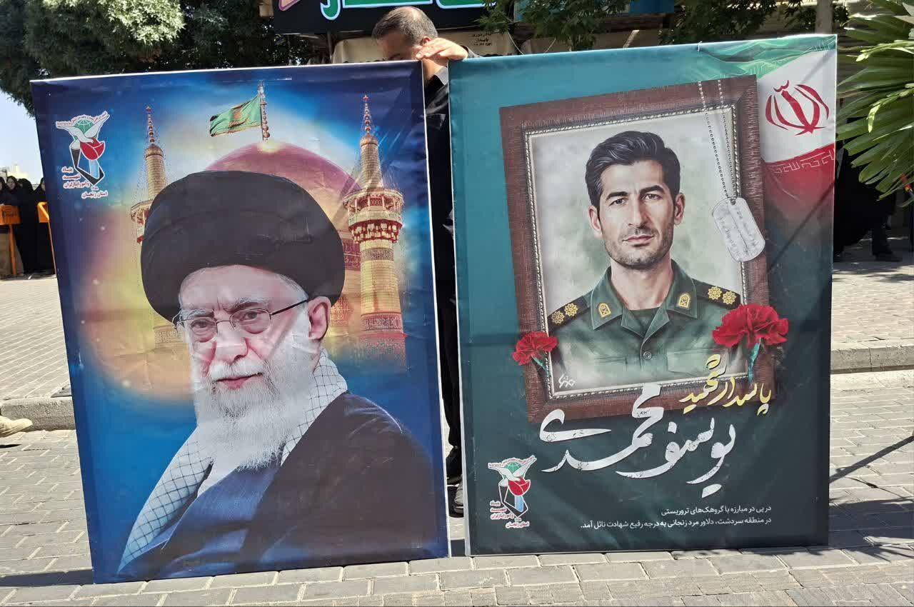 فیلم | تشییع پیکر مطهر شهید مدافع وطن در زنجان