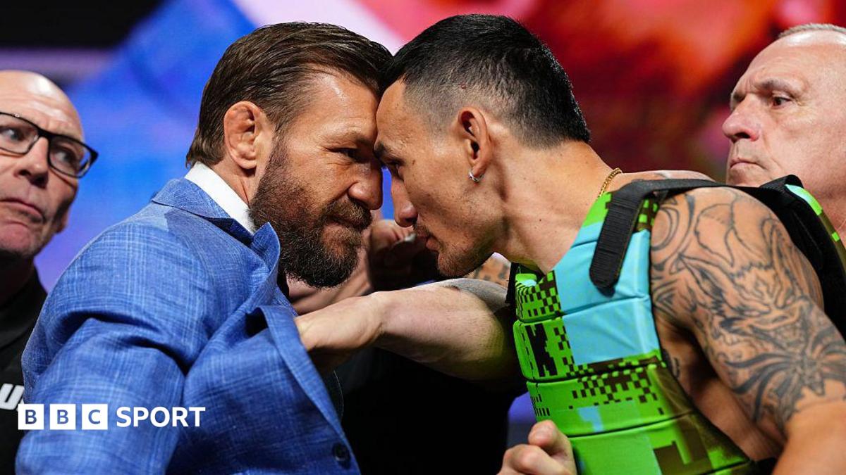 کانر مک گرگور در برابر مکس هالووی: مک گرگور در کنفرانس خبری UFC 329 عینک هالووی را درید