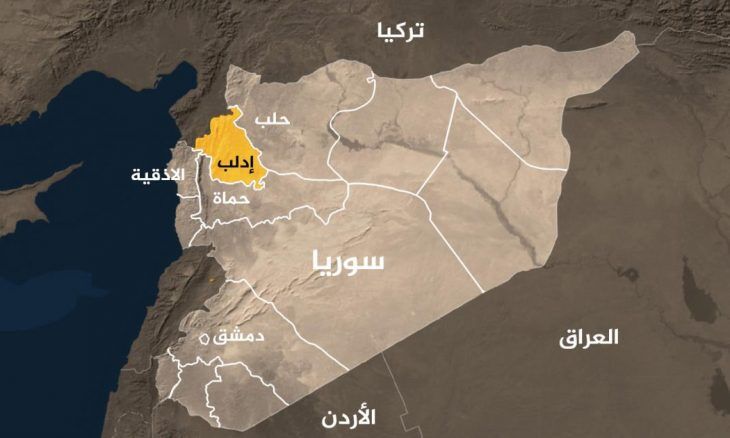 وقوع انفجار مهیب در استان ادلب سوریه هم‌زمان با پرواز پهپادها