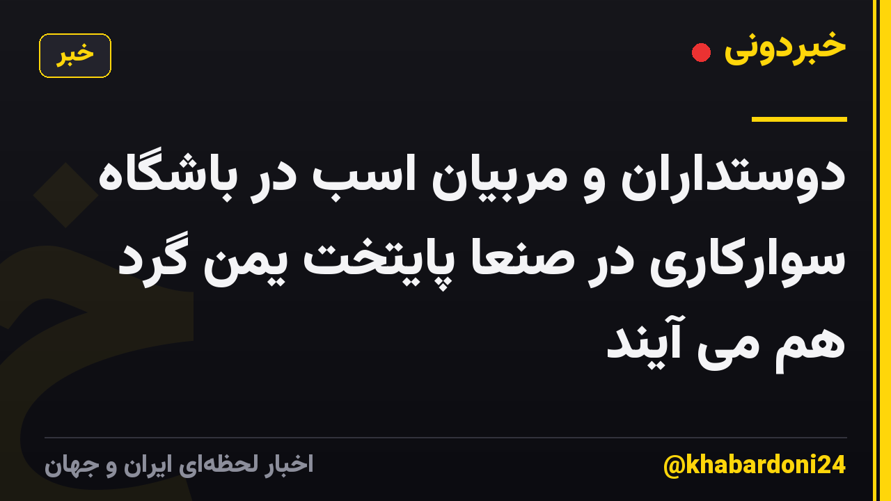 دوستداران و مربیان اسب در باشگاه سوارکاری در صنعا پایتخت یمن گرد هم می آیند