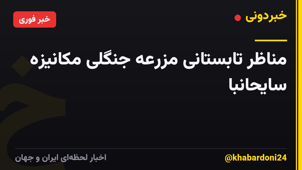 مناظر تابستانی مزرعه جنگلی مکانیزه سایحانبا