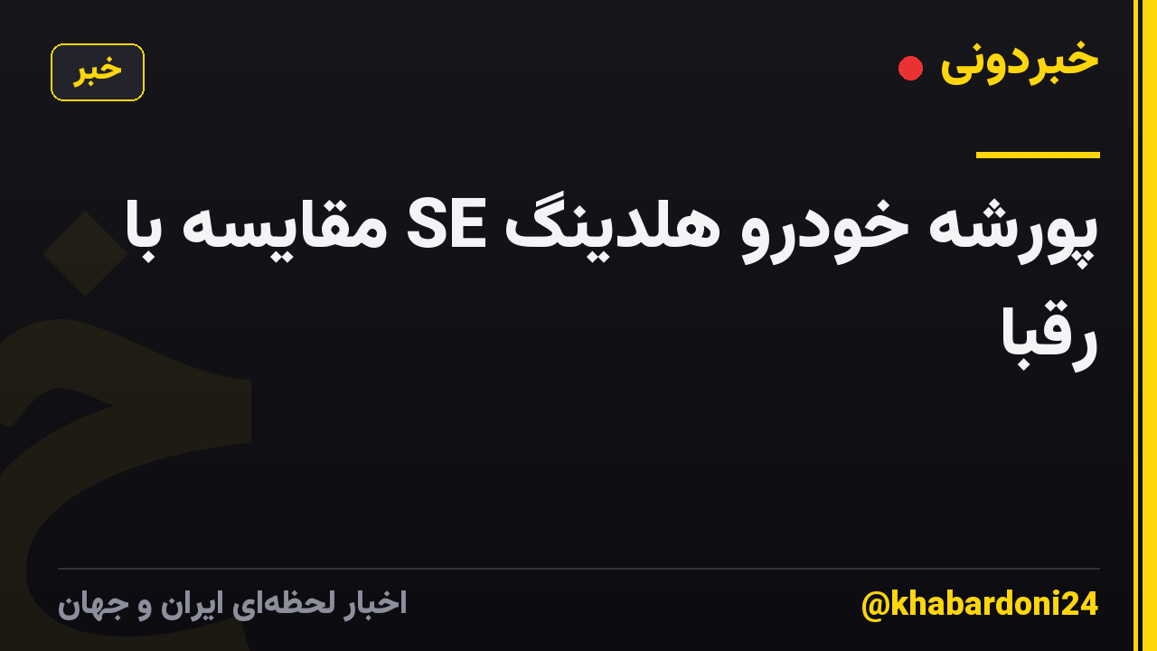پورشه خودرو هلدینگ SE مقایسه با رقبا