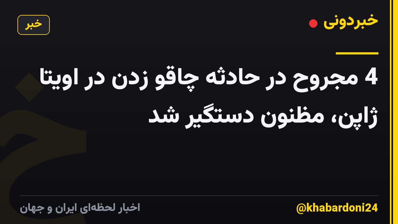 4 مجروح در حادثه چاقو زدن در اویتا ژاپن، مظنون دستگیر شد