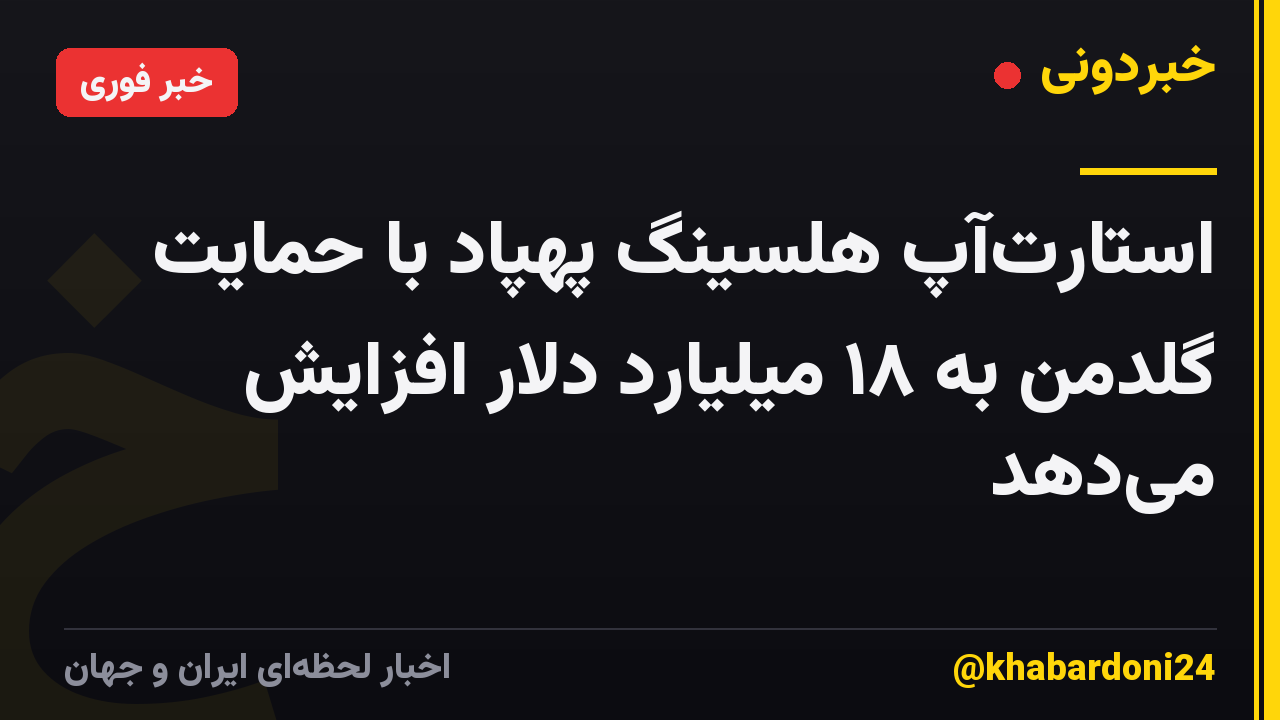 استارتآپ هلسینگ پهپاد با حمایت گلدمن به ۱۸ میلیارد دلار افزایش میدهد