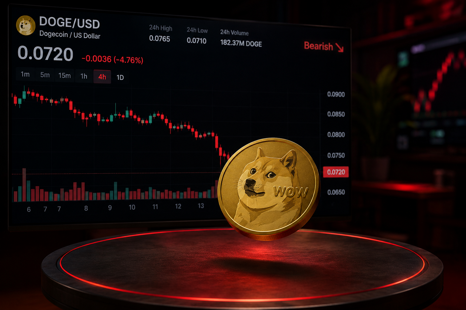 قیمت Dogecoin برای سومین روز سقوط کرد زیرا پشتیبانی 0.07 دلار شروع به شکستن کرد