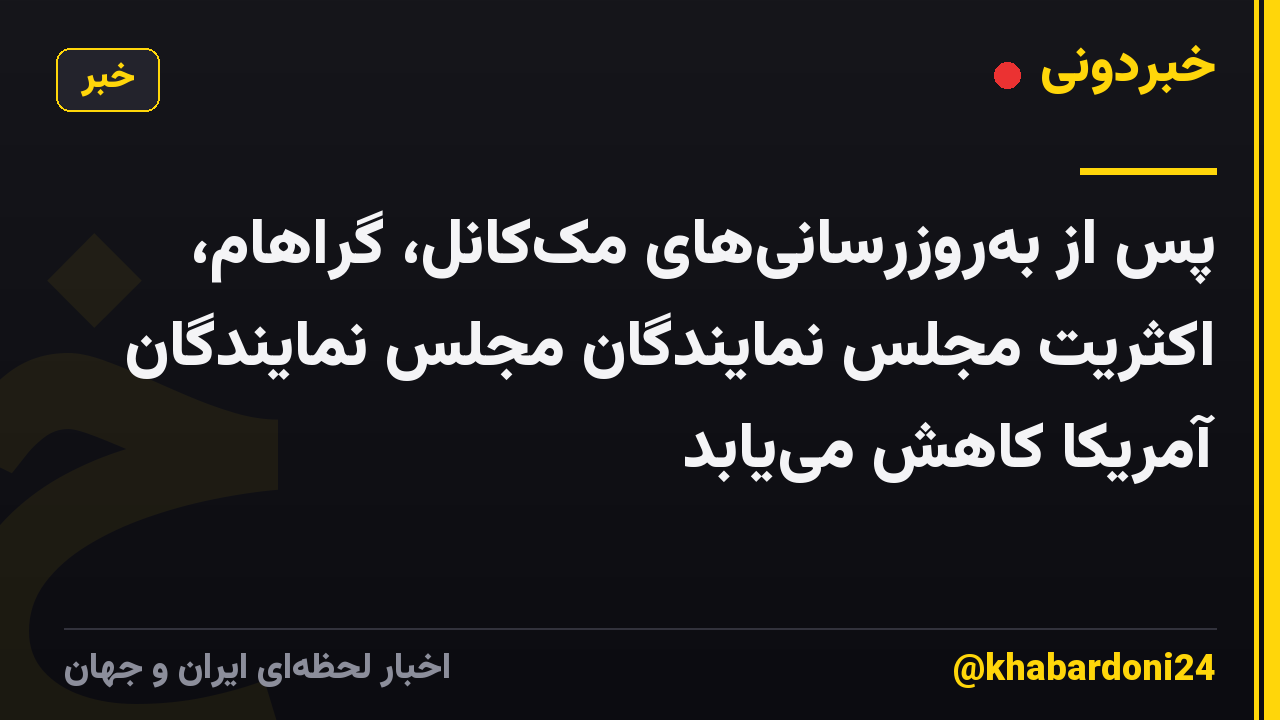 پس از به‌روزرسانی‌های مک‌کانل، گراهام، اکثریت مجلس نمایندگان مجلس نمایندگان آمریکا کاهش می‌یابد