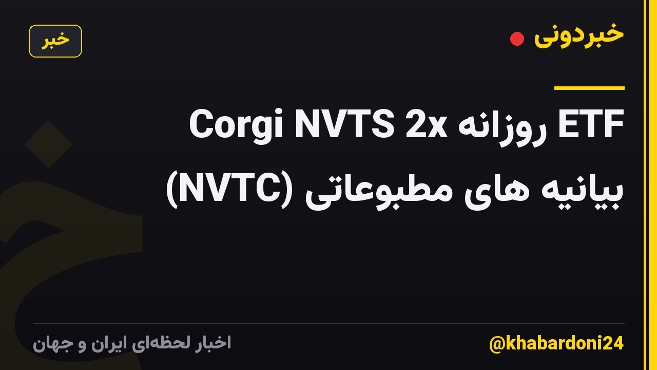 Corgi NVTS 2x روزانه ETF (NVTC) بیانیه های مطبوعاتی