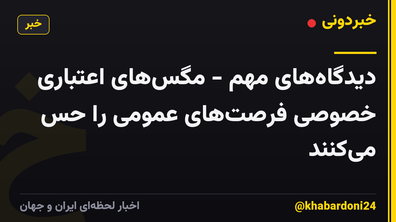 دیدگاههای مهم - مگسهای اعتباری خصوصی فرصتهای عمومی را حس میکنند