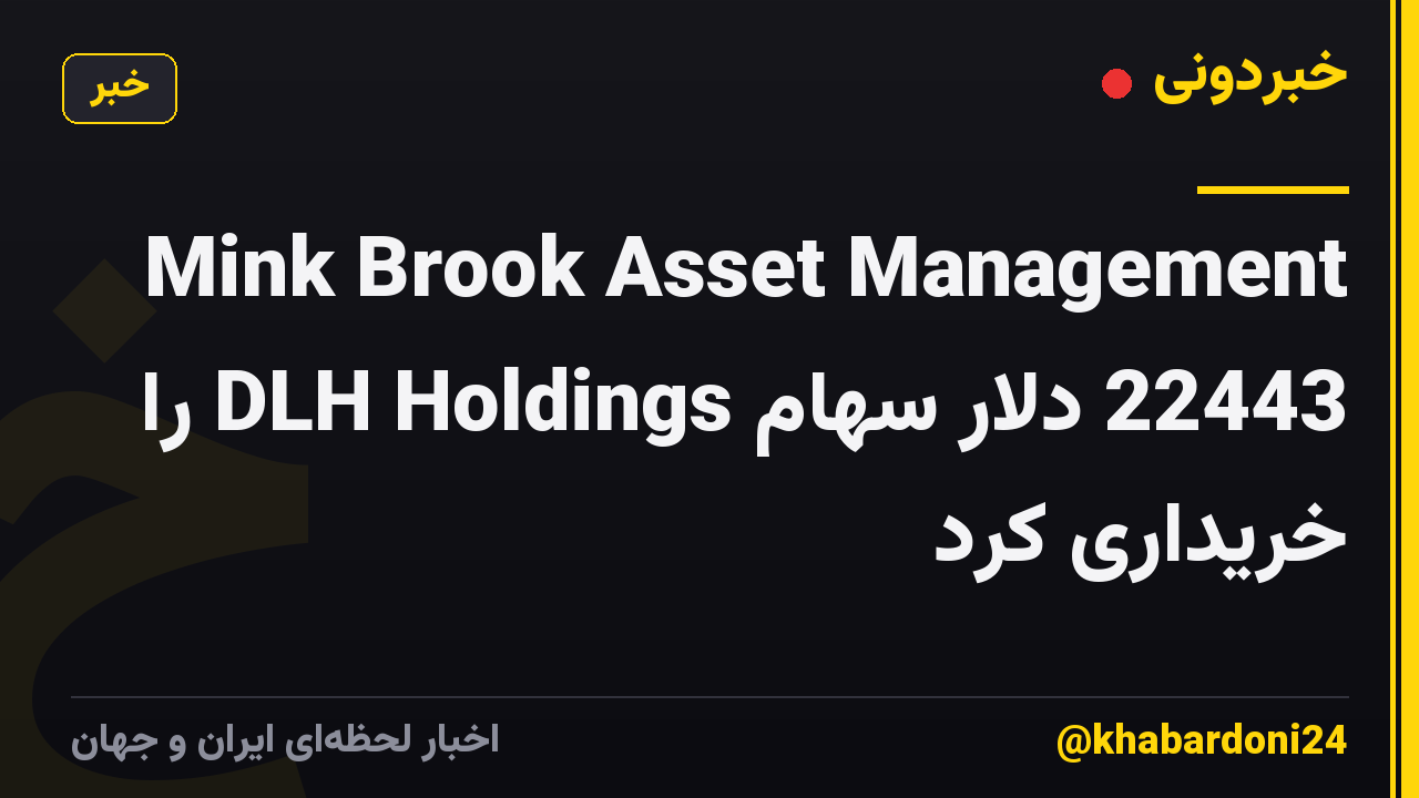 Mink Brook Asset Management 22443 دلار سهام DLH Holdings را خریداری کرد