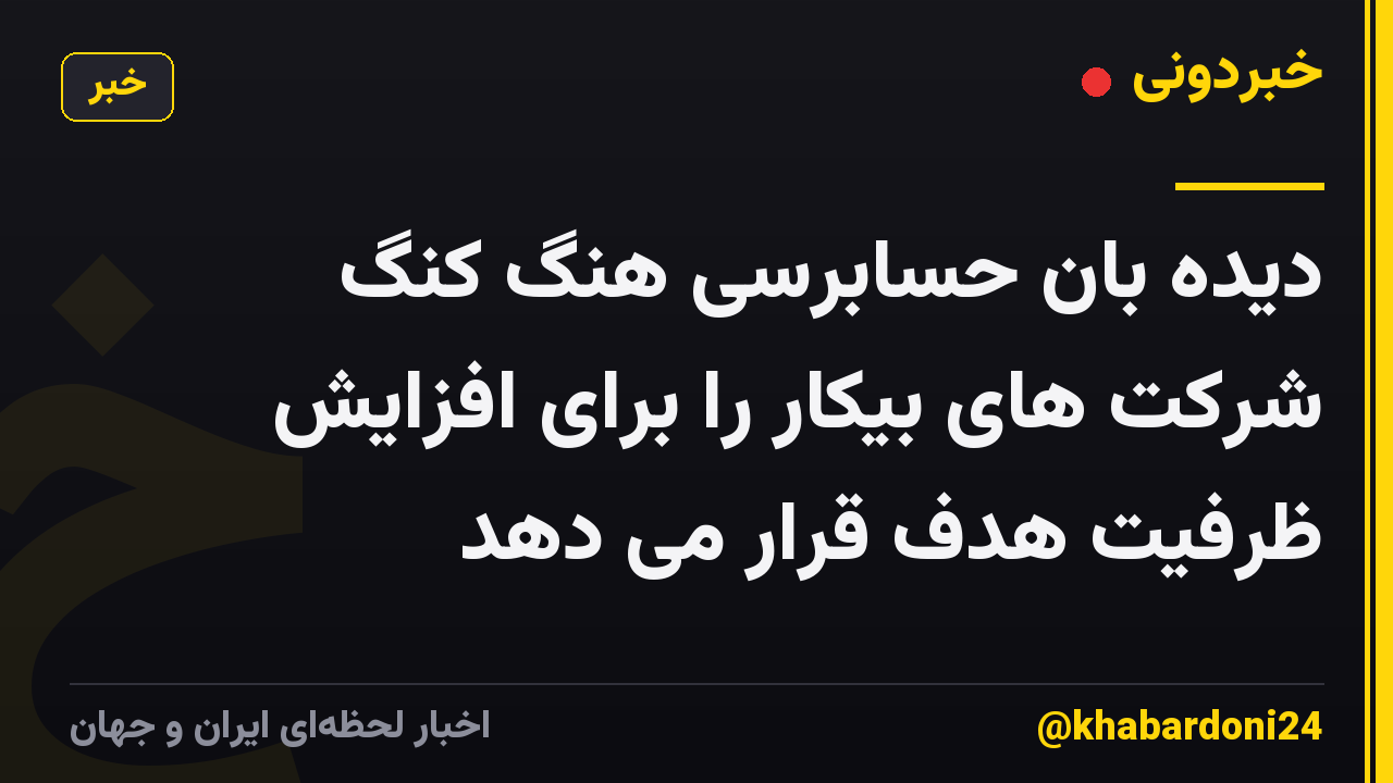 دیده بان حسابرسی هنگ کنگ شرکت های بیکار را برای افزایش ظرفیت هدف قرار می دهد