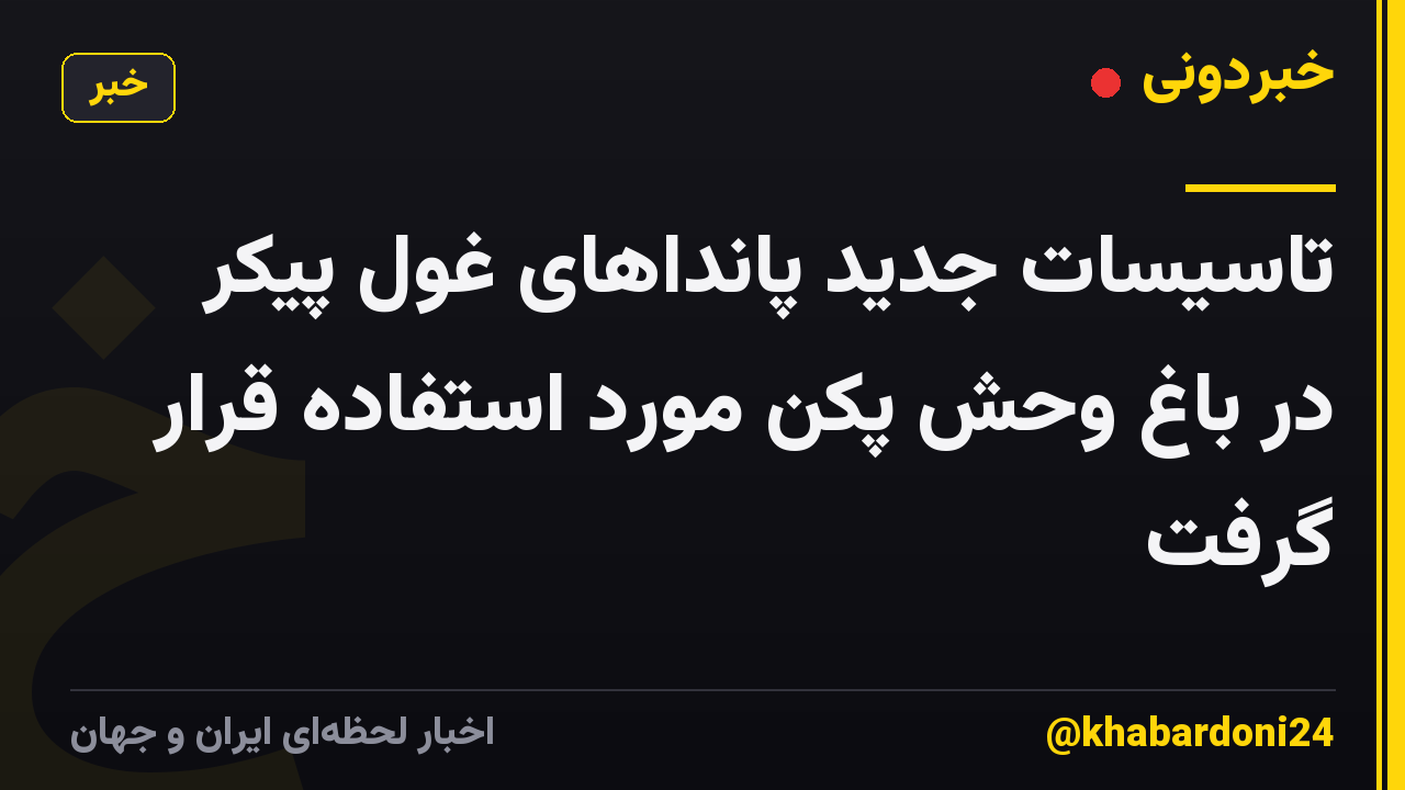 تاسیسات جدید پانداهای غول پیکر در باغ وحش پکن مورد استفاده قرار گرفت