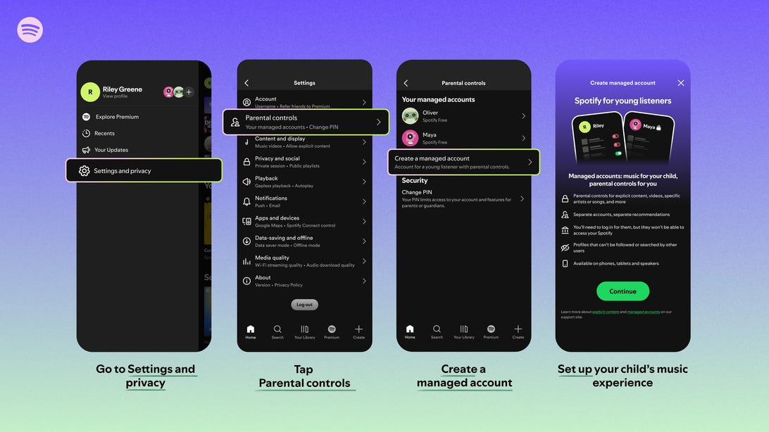 Spotify اکانت های رایگان مدیریت شده برای کودکان را در ایالات متحده راه اندازی کرد
