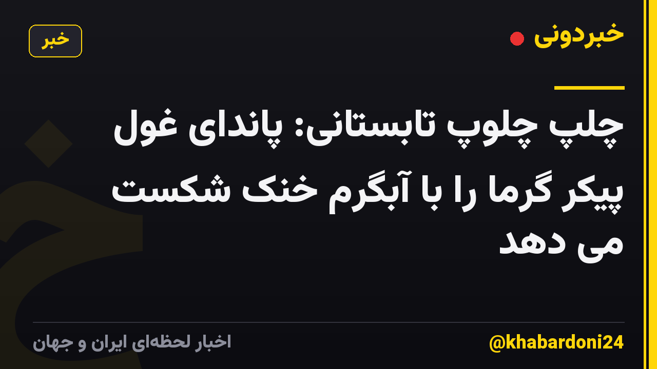 چلپ چلوپ تابستانی: پاندای غول پیکر گرما را با آبگرم خنک شکست می دهد