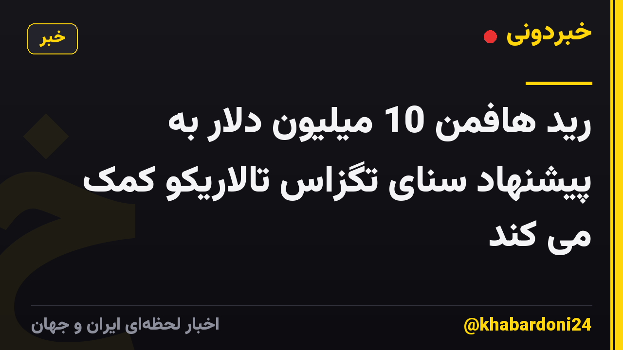 رید هافمن 10 میلیون دلار به پیشنهاد سنای تگزاس تالاریکو کمک می کند