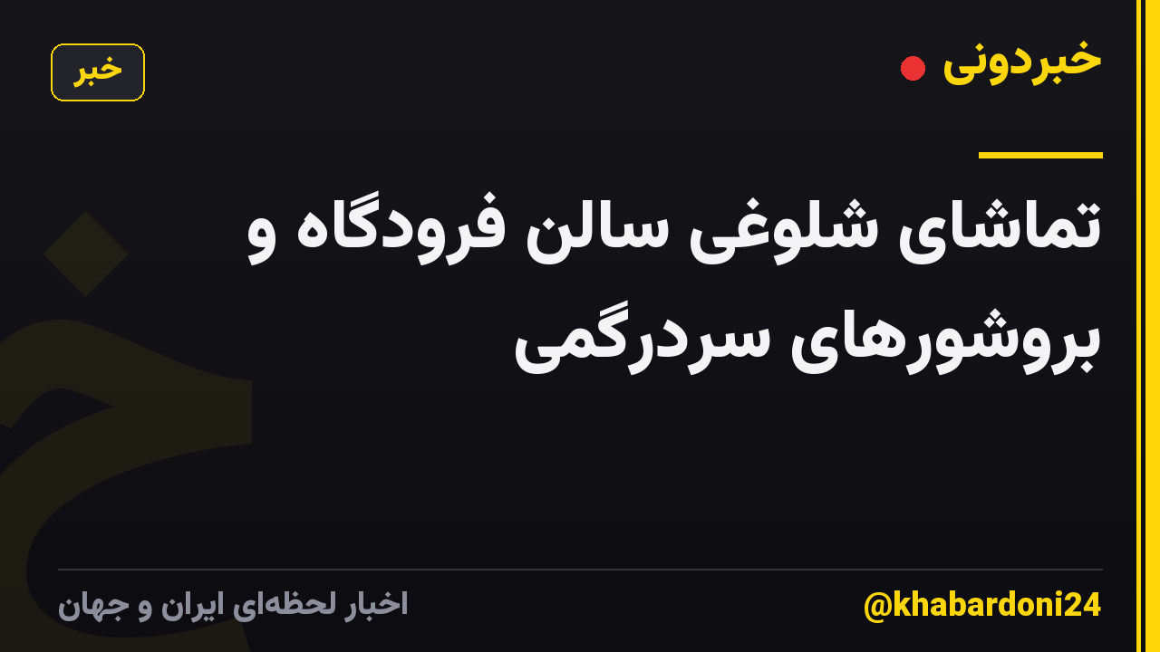 تماشای شلوغی سالن فرودگاه و بروشورهای سردرگمی