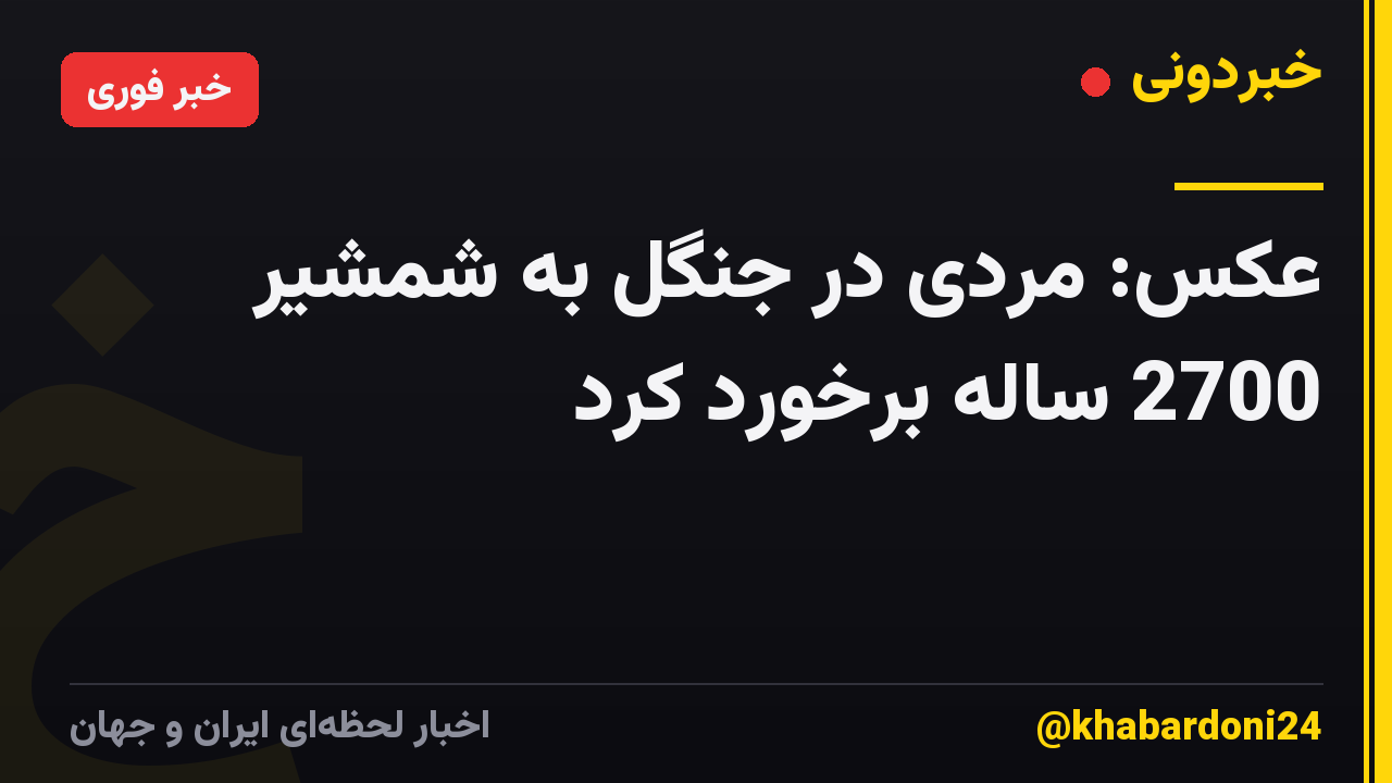 عکس: مردی در جنگل به شمشیر 2700 ساله برخورد کرد