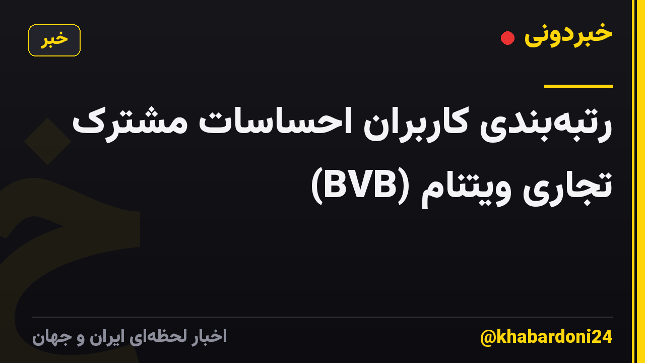 رتبهبندی کاربران احساسات مشترک تجاری ویتنام (BVB)