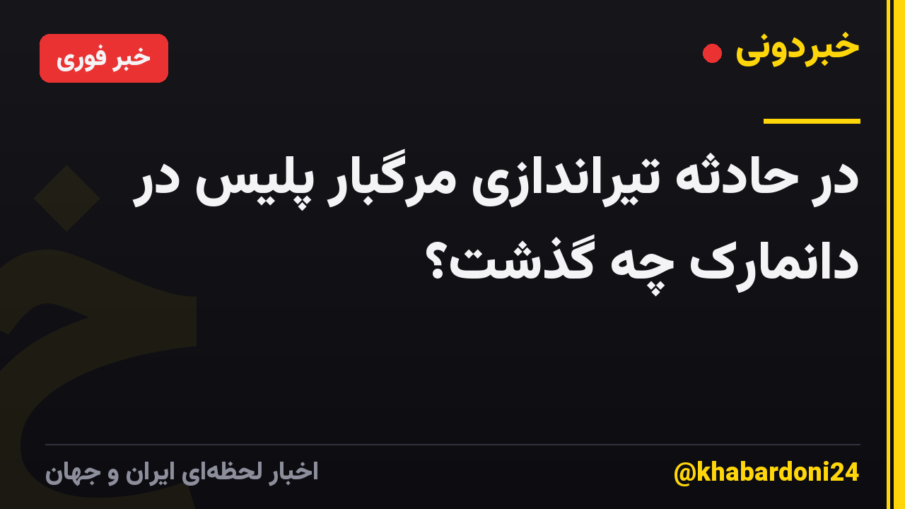 در حادثه تیراندازی مرگبار پلیس در دانمارک چه گذشت؟