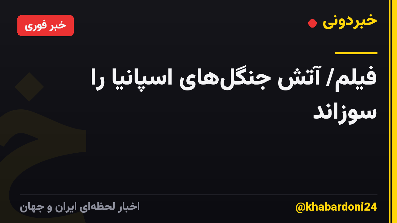فیلم/ آتش جنگل‌های اسپانیا را سوزاند