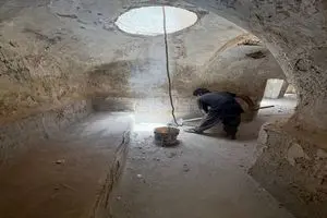 آغاز عملیات مرمت حمام تاریخی قلعه بافق