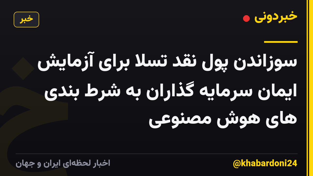 سوزاندن پول نقد تسلا برای آزمایش ایمان سرمایه گذاران به شرط بندی های هوش مصنوعی