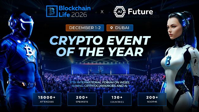 در تاریخ 1 تا 2 دسامبر 2026 به Blockchain Life در دبی بپیوندید!