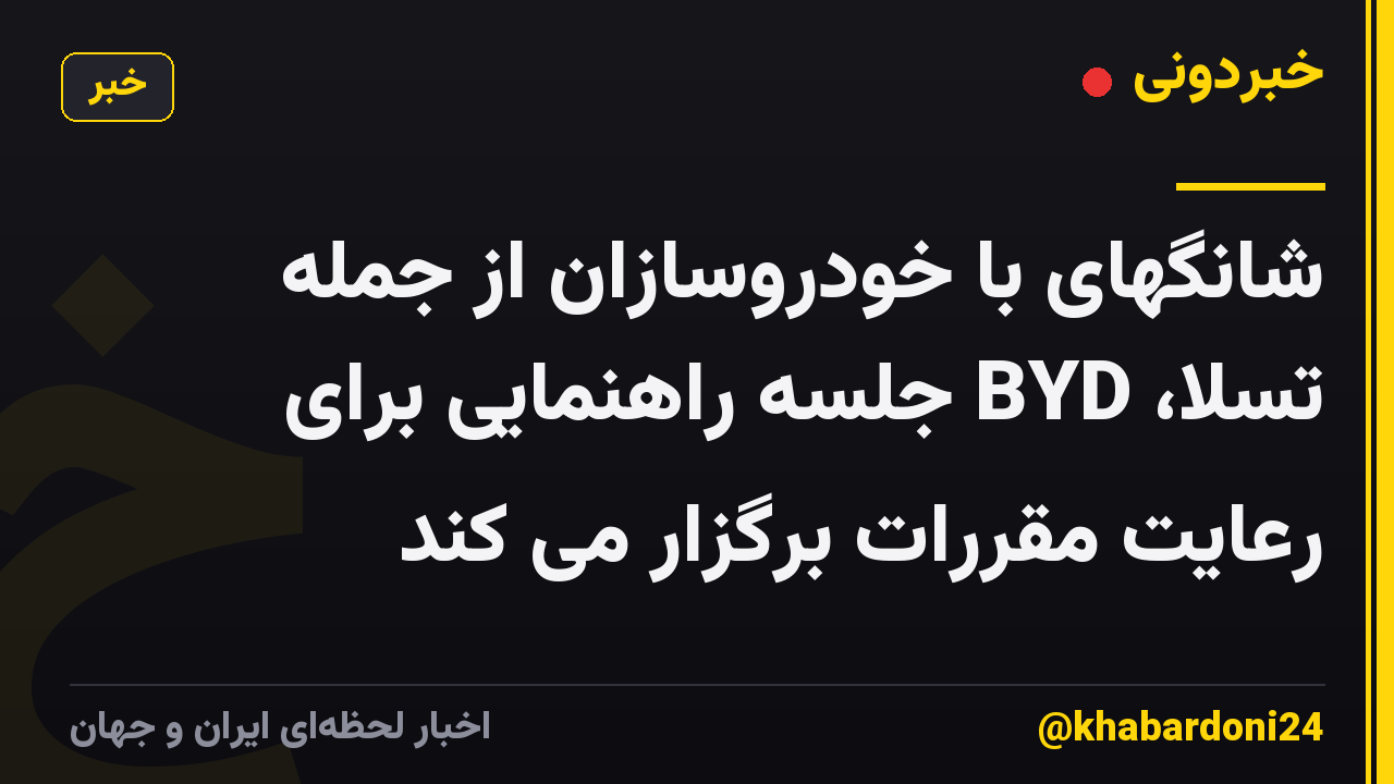 شانگهای با خودروسازان از جمله تسلا، BYD جلسه راهنمایی برای رعایت مقررات برگزار می کند