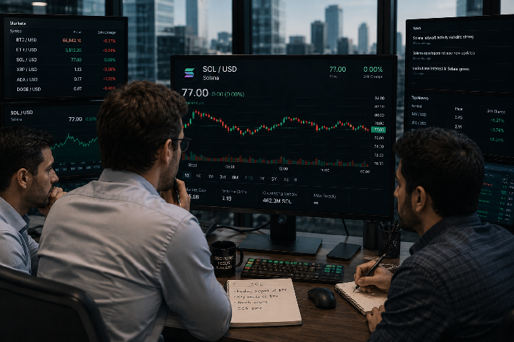SOL 77 دلار را نگه می دارد زیرا جریان های ورودی ETF و مشتقات صعودی سیگنال صعودی بیشتری دارند