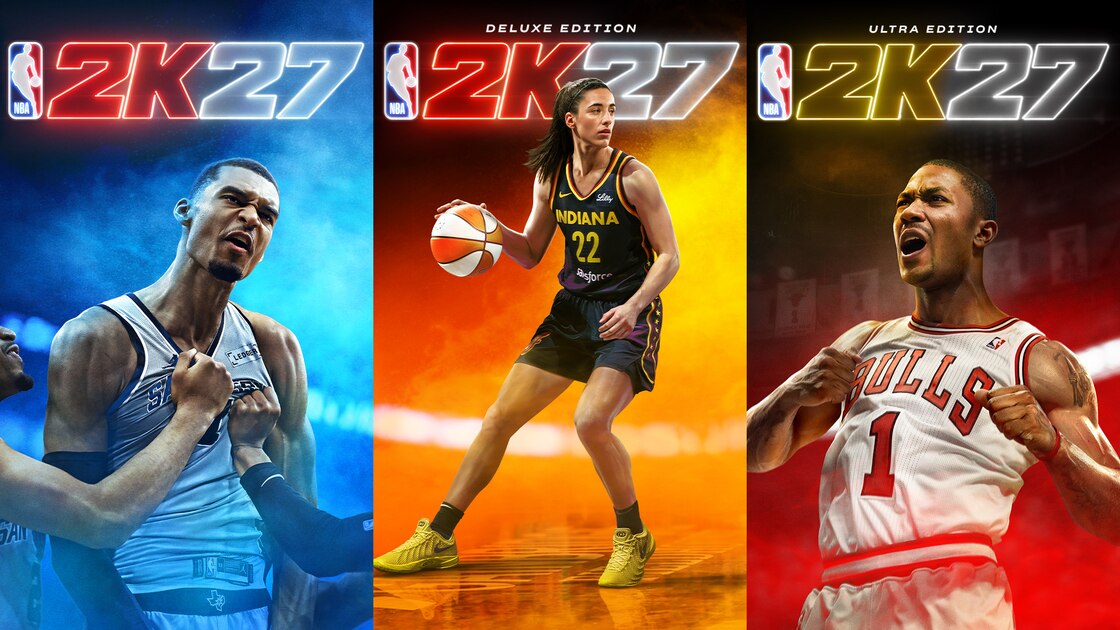 NBA 2K27 کاورهای Wemby، Caitlin Clark، Derrick Rose و تاریخ انتشار بازی ویدیویی جدید را فاش می کند.