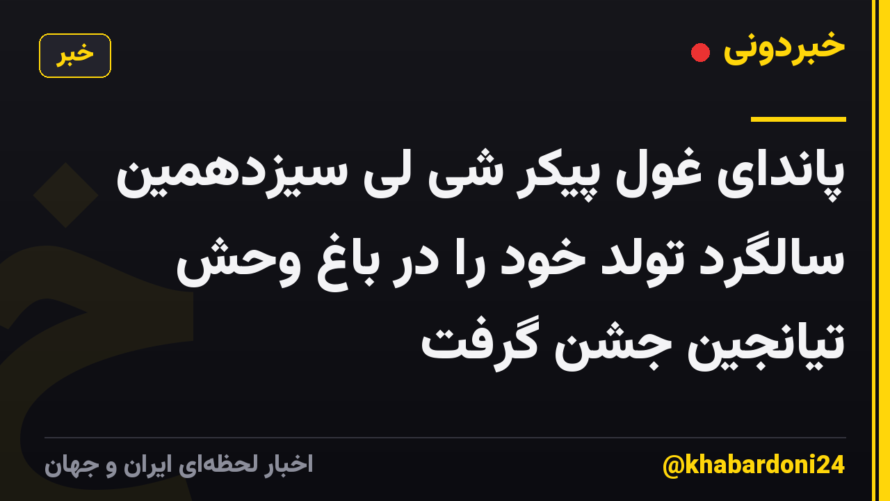 پاندای غول پیکر شی لی سیزدهمین سالگرد تولد خود را در باغ وحش تیانجین جشن گرفت