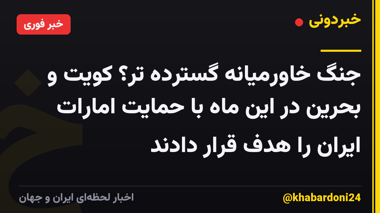 جنگ خاورمیانه گسترده تر؟ کویت و بحرین در این ماه با حمایت امارات ایران را هدف قرار دادند