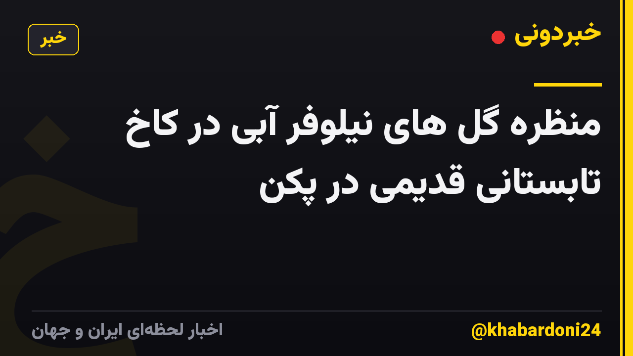منظره گل های نیلوفر آبی در کاخ تابستانی قدیمی در پکن