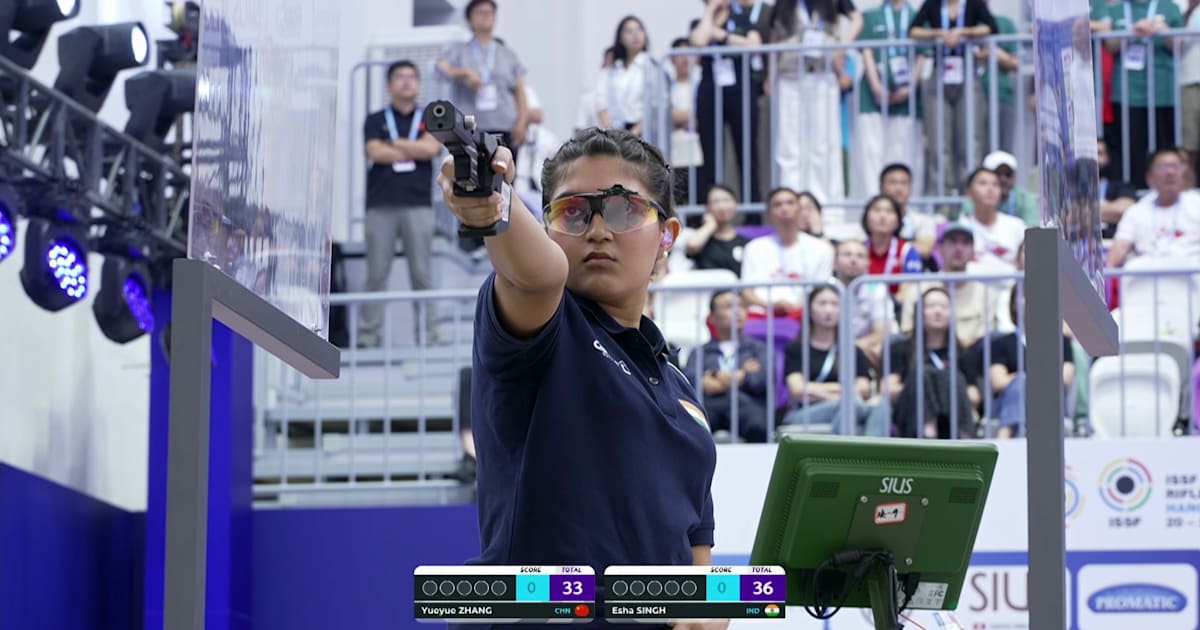اشا سینگ، مانو باکر در تپانچه 25 متری هدف قرار گرفتند | ISSF جام جهانی 2026 هانگژو