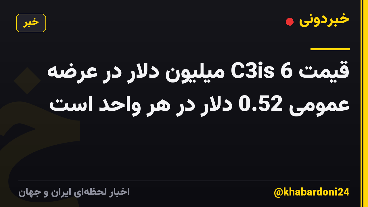 قیمت C3is 6 میلیون دلار در عرضه عمومی 0.52 دلار در هر واحد است