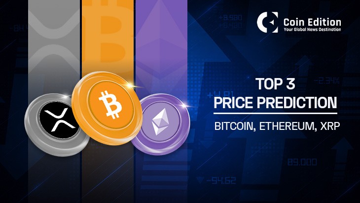 3 پیش بینی قیمت برتر برای امروز: بیت کوین، اتریوم، XRP