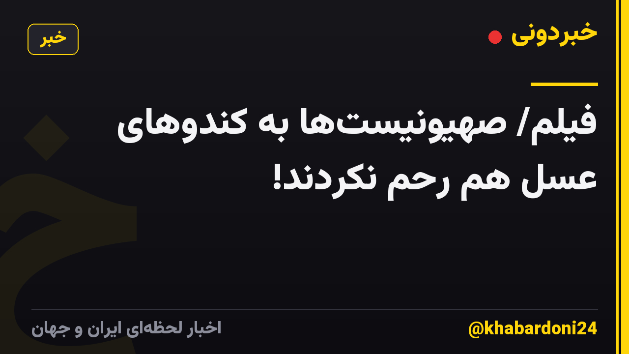 فیلم/ صهیونیستها به کندوهای عسل هم رحم نکردند!