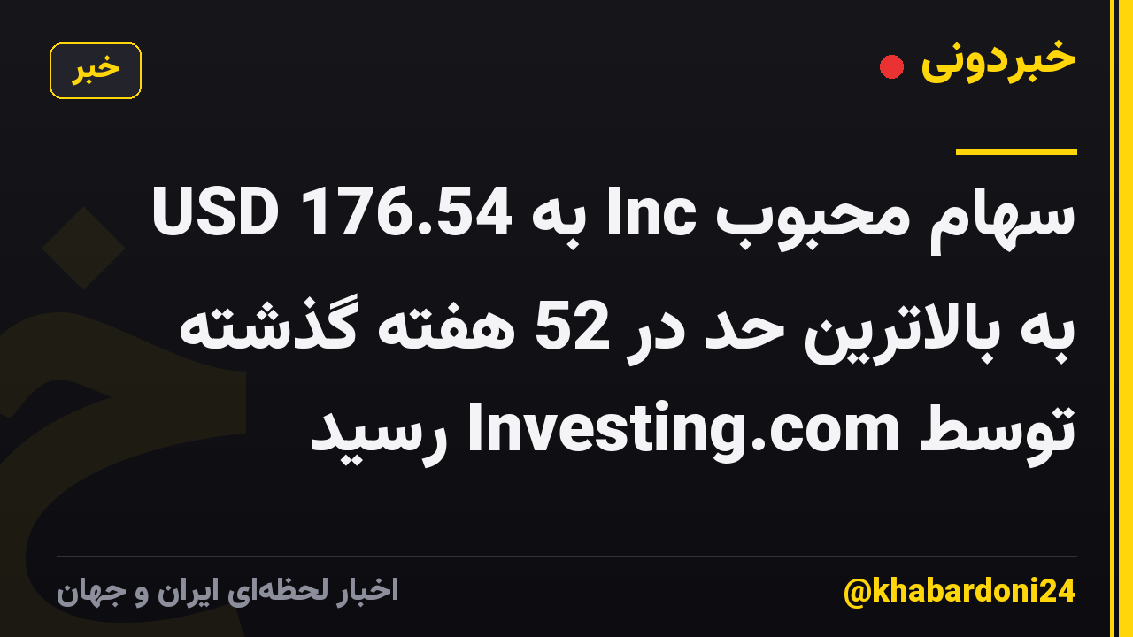 سهام محبوب Inc به 176.54 USD به بالاترین حد در 52 هفته گذشته توسط Investing.com رسید