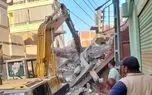 فروریختن ساختمان سه طبقه پس از نماز جمعه