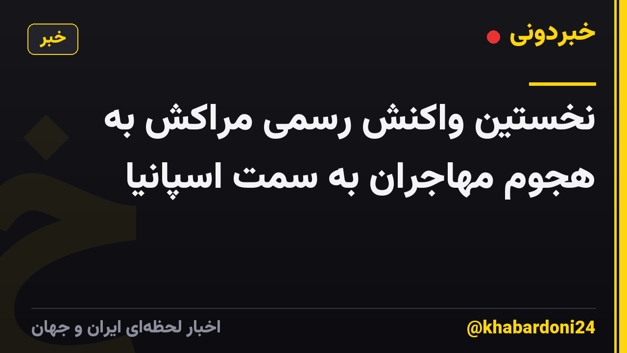 نخستین واکنش رسمی مراکش به هجوم مهاجران به سمت اسپانیا