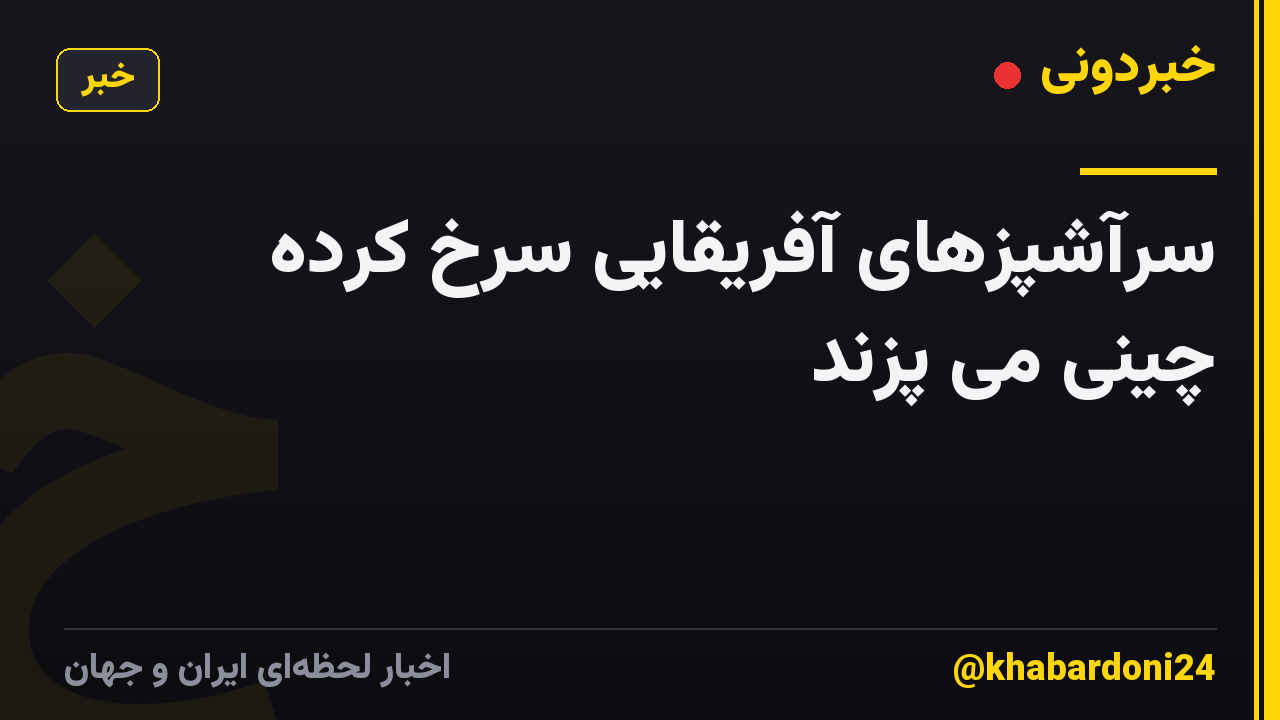 سرآشپزهای آفریقایی سرخ کرده چینی می پزند