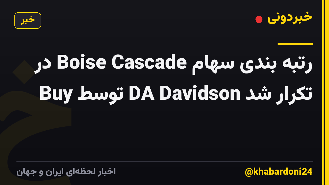 رتبه بندی سهام Boise Cascade در Buy توسط DA Davidson تکرار شد