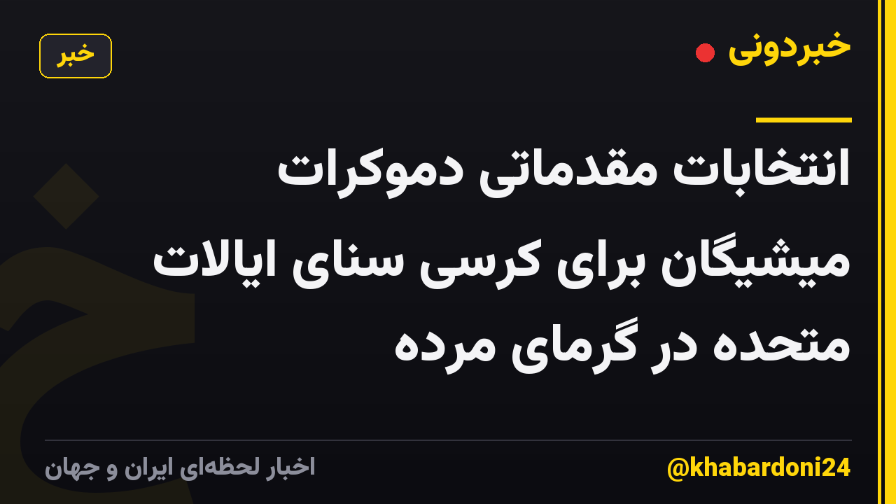 انتخابات مقدماتی دموکرات میشیگان برای کرسی سنای ایالات متحده در گرمای مرده