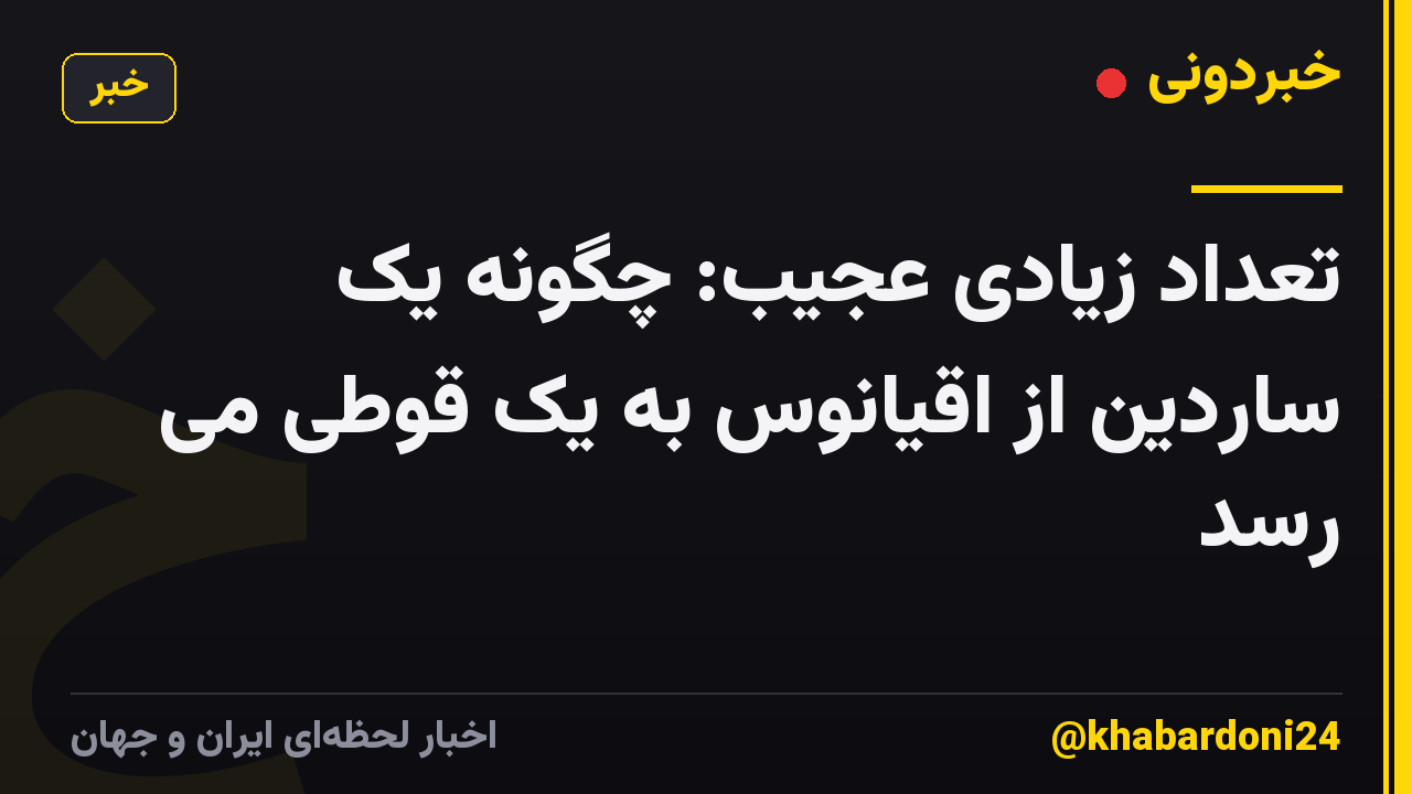 تعداد زیادی عجیب: چگونه یک ساردین از اقیانوس به یک قوطی می رسد