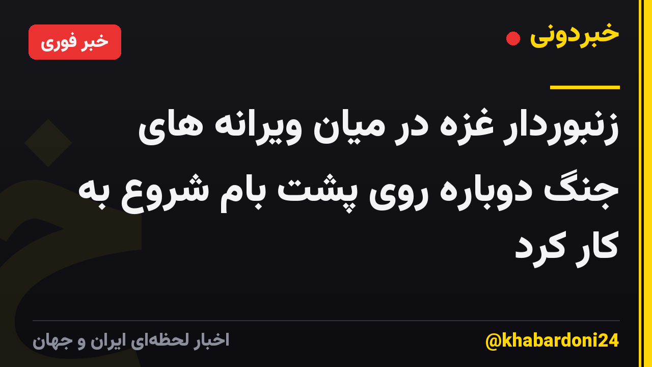 زنبوردار غزه در میان ویرانه های جنگ دوباره روی پشت بام شروع به کار کرد