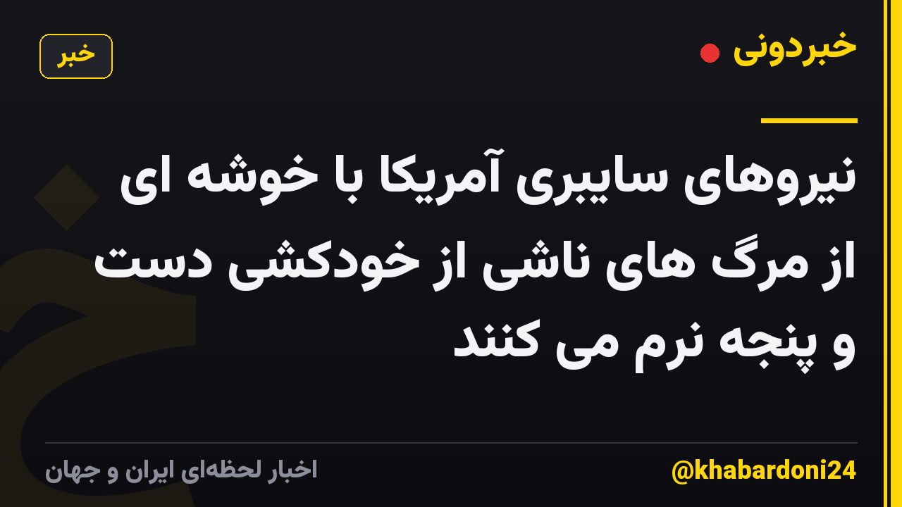 نیروهای سایبری آمریکا با خوشه ای از مرگ های ناشی از خودکشی دست و پنجه نرم می کنند