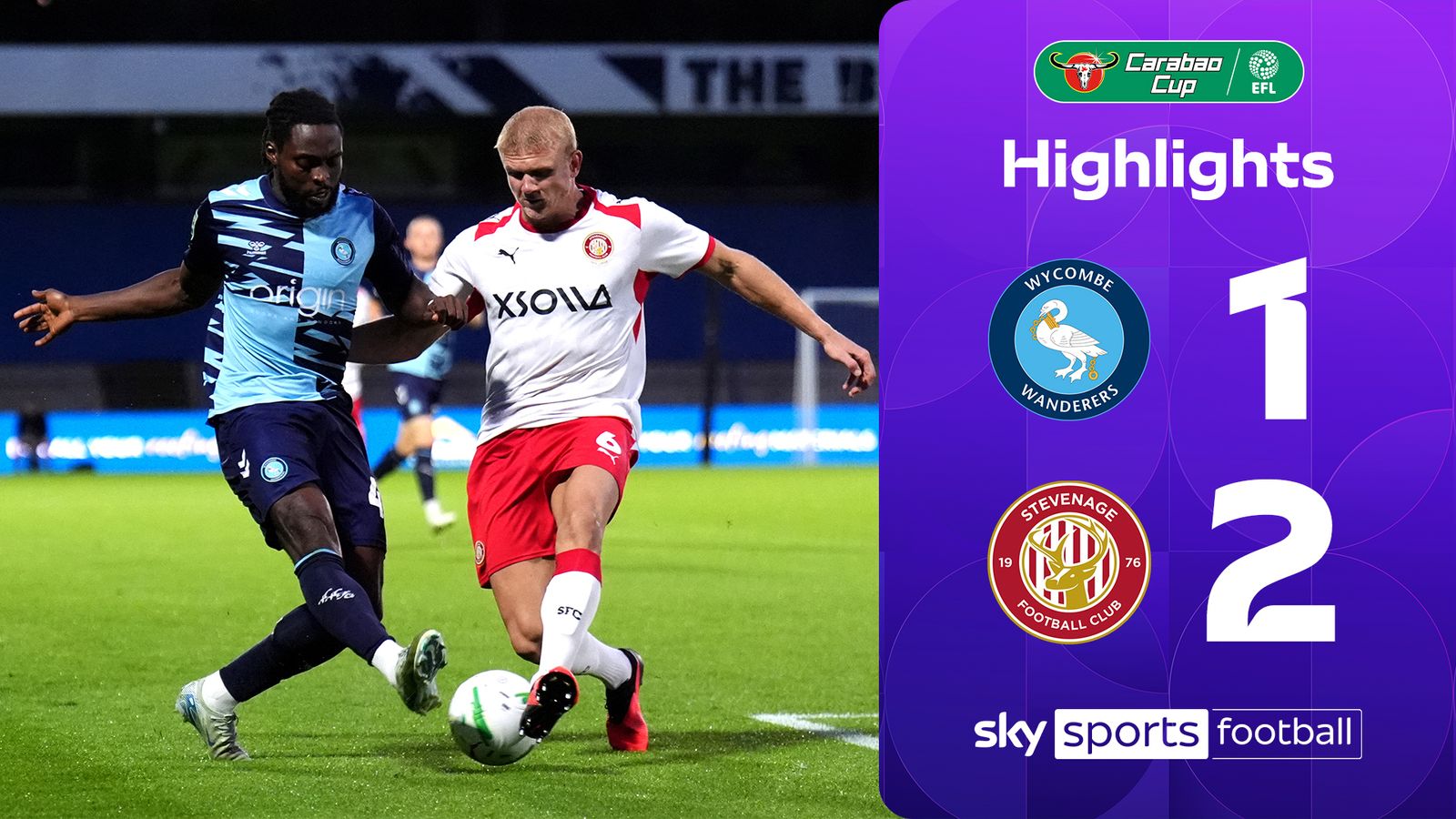Wycombe Wanderers 1-2 Stevenage | نکات برجسته جام کارابائو